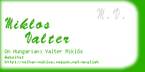 miklos valter business card